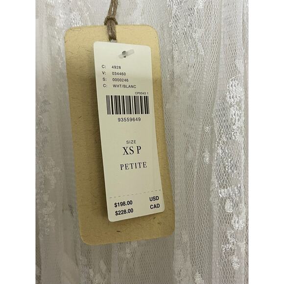 Anthropologie Lace Dress XS Let Me Be Ivory Maxi Slip Lined Romantic Petite NEW - Picture 10 of 13